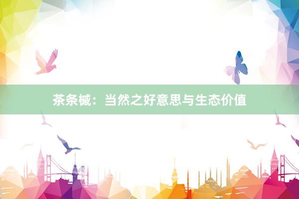 茶条槭：当然之好意思与生态价值